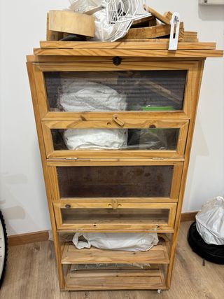 Jaula para roedores de madera