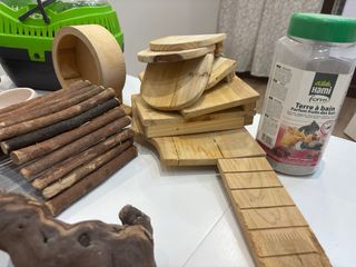 Jaula para roedores de madera