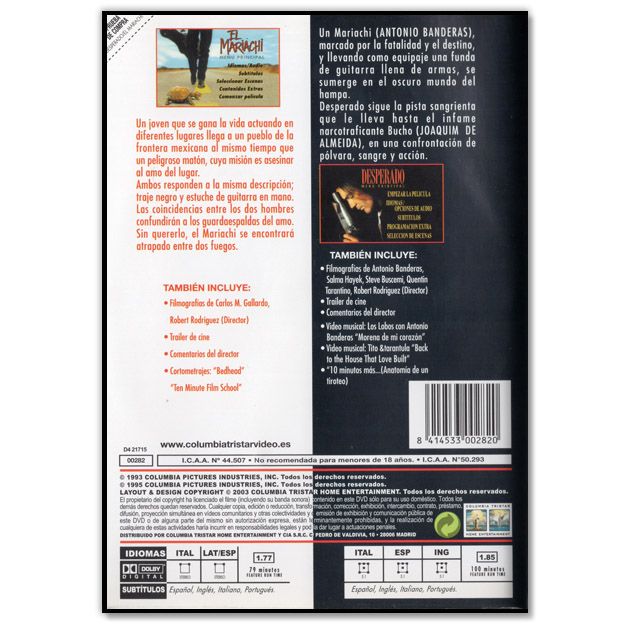 EL MARIACHI + DESPERADO (Salma Hayek)