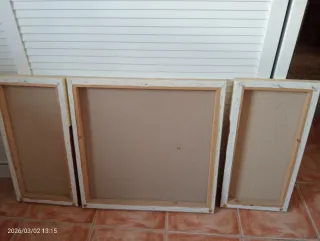 Juego de 3 cuadros decorativos de tulipanes