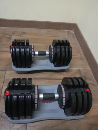 Mancuernas Ajustables con Soporte