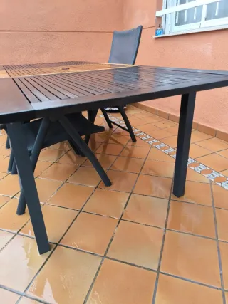 Mesa extensible madera jardín 200cm