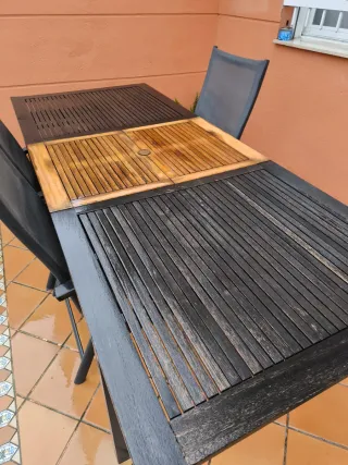 Mesa extensible madera jardín 200cm