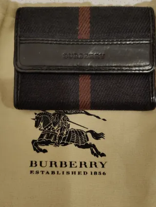 Portafoglio Burberry Unisex Nero e Rosso