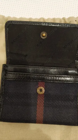 Portafoglio Burberry Unisex Nero e Rosso