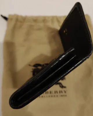 Portafoglio Burberry Unisex Nero e Rosso