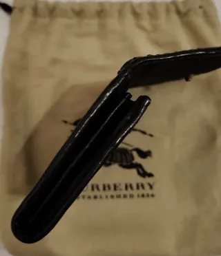 Portafoglio Burberry Unisex Nero e Rosso