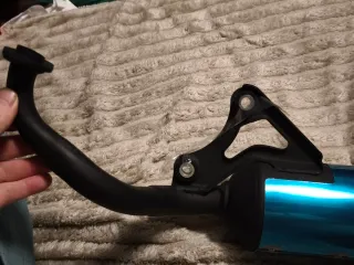 Tubo de escape Honda Dio 50cc azul