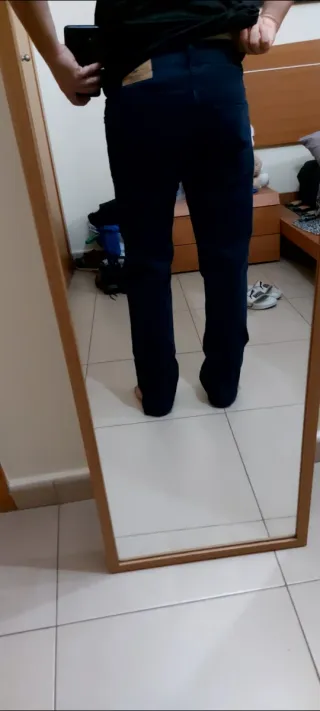 Pantalón Vestir Hollister Azul Marino Talla S
