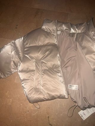 Anorak brillante dorado