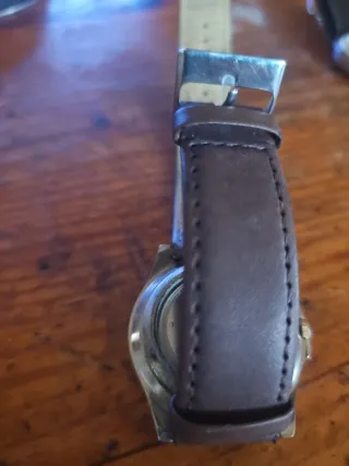 Reloj Pulsar Marrón y Plateado