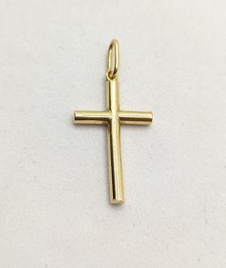 Colgante Cruz de oro de 18k, 0.77 g.