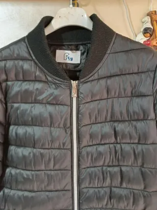 Giubbotto donna nero trapuntato