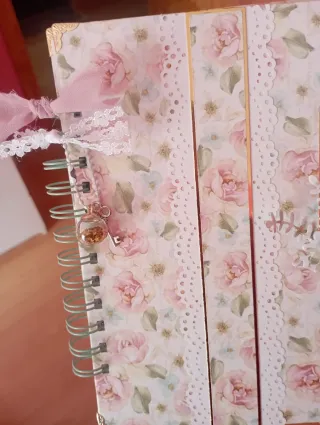 Álbum de Firmas Comunión Flores Rosas