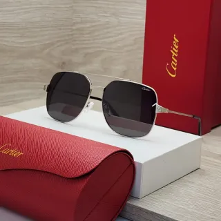 Gafas de sol Cartier plateadas y negras