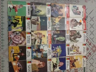 Lote de 66 novelas antiguas bolsilibros punto rojo