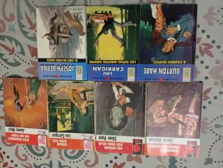 Lote de 66 novelas antiguas bolsilibros punto rojo