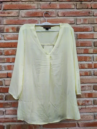 Camicia da ufficio a righe gialle taglia M