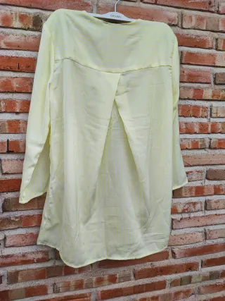 Camicia da ufficio a righe gialle taglia M