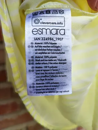 Camicia da ufficio a righe gialle taglia M