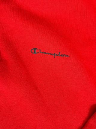 Sudadera Champion Vintage Roja y Gris Talla L