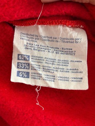 Sudadera Champion Vintage Roja y Gris Talla L