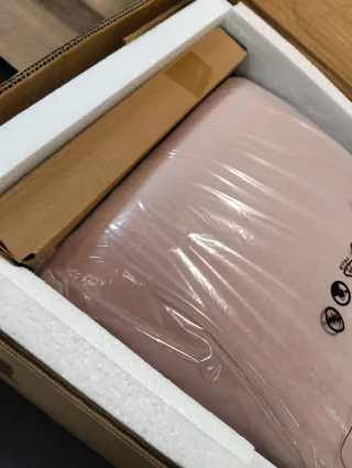 Taburete Tocador Blanco/Rosa VASAGLE RDS001W01