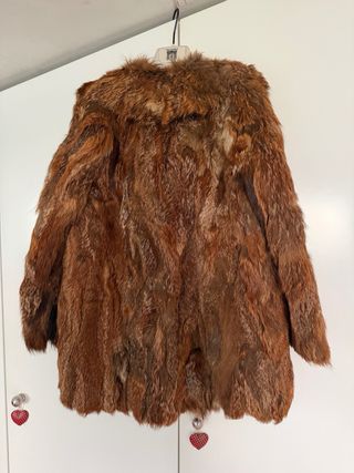Abrigo de piel autentica de zorro