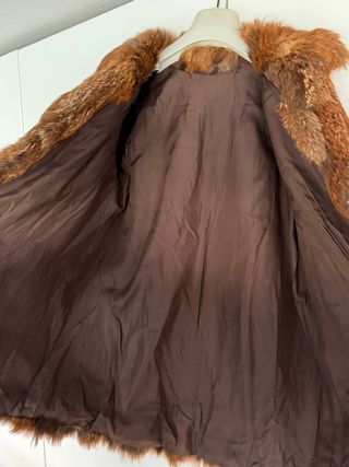 Abrigo de piel autentica de zorro