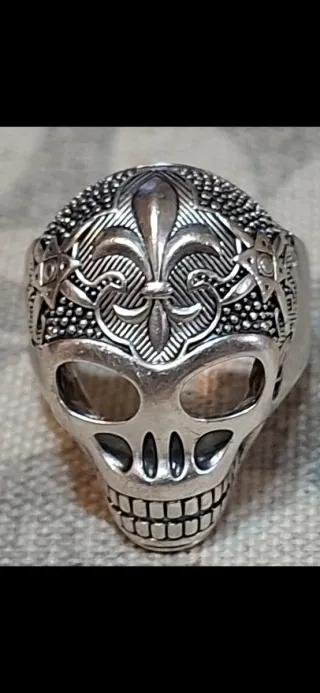 Anillo Thomas Sabo Calavera Fleur de Lis Plata