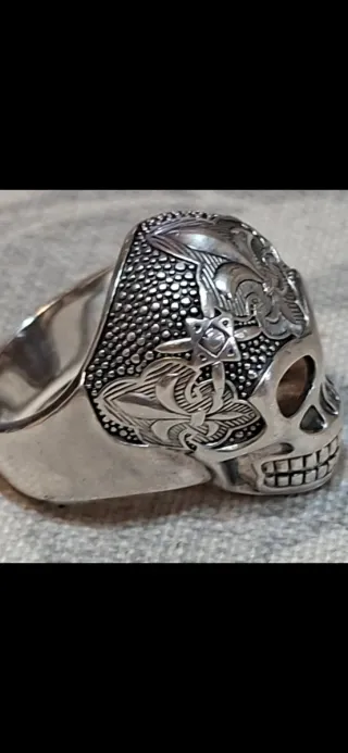 Anillo Thomas Sabo Calavera Fleur de Lis Plata
