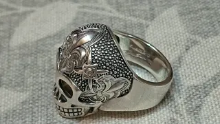 Anillo Thomas Sabo Calavera Fleur de Lis Plata