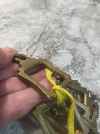 6 Tiradores Antiguos Metal Dorado