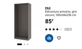 URGE VENDER! Armario Pax Ikea marrón-negro