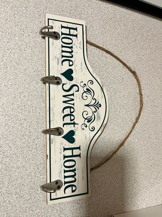 Perchero Home Sweet Home Decorativo