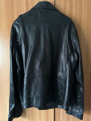 Chaqueta de cuero Zara Negra