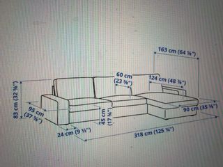 Sofá KIVIK 4 plazas con chaiselongue