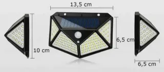 10 Faretti Solari LED con Sensore Movimento