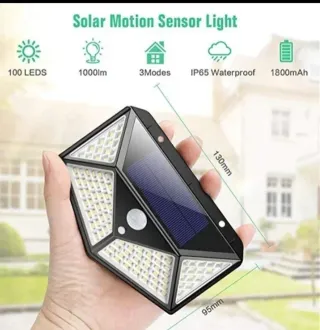 10 Faretti Solari LED con Sensore Movimento