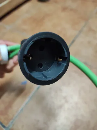 Cable de seguridad eléctrico verde