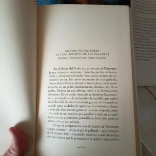 LA VIDA SECRETA DE LAS PALABRAS: el guión