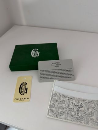 Tarjetero Goyard Blanco y Negro