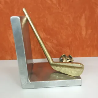 Sujetalibros golf metal y latón