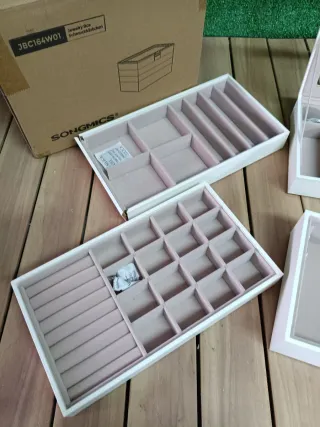 Caja Joyero SONGMICS 4 Bandejas Apilables