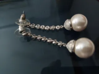 Pendientes de plata con perlas