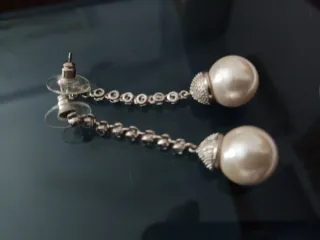 Pendientes de plata con perlas
