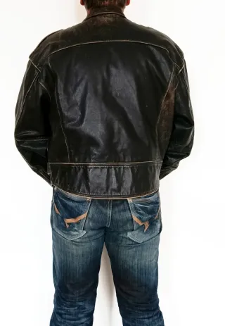 Motera cuero auténtico sin cremallera XXL Medidas