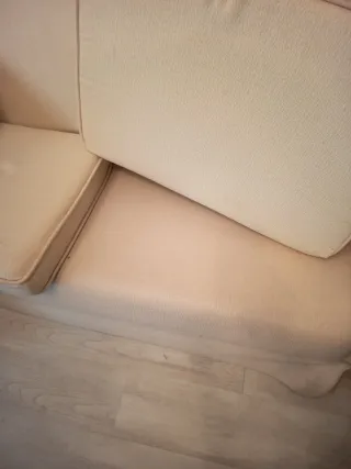 Sofá 3 plazas +dos descalzadoras antiguas d regalo