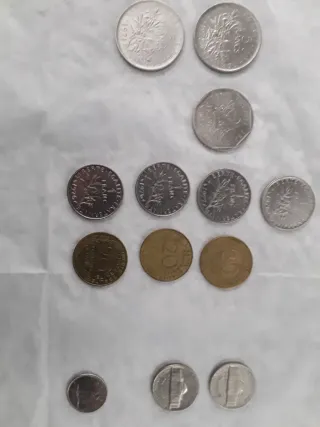 Lote de monedas coleccionables francesas ,EEUU