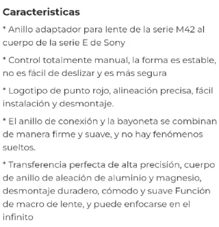 Adaptador K&F Concept M42-E